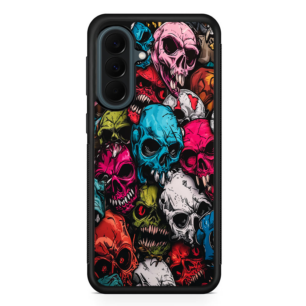 Skull Colorful Pattern Samsung Galaxy A37 Case | Samsung Galaxy A37 Rubber Phone Case