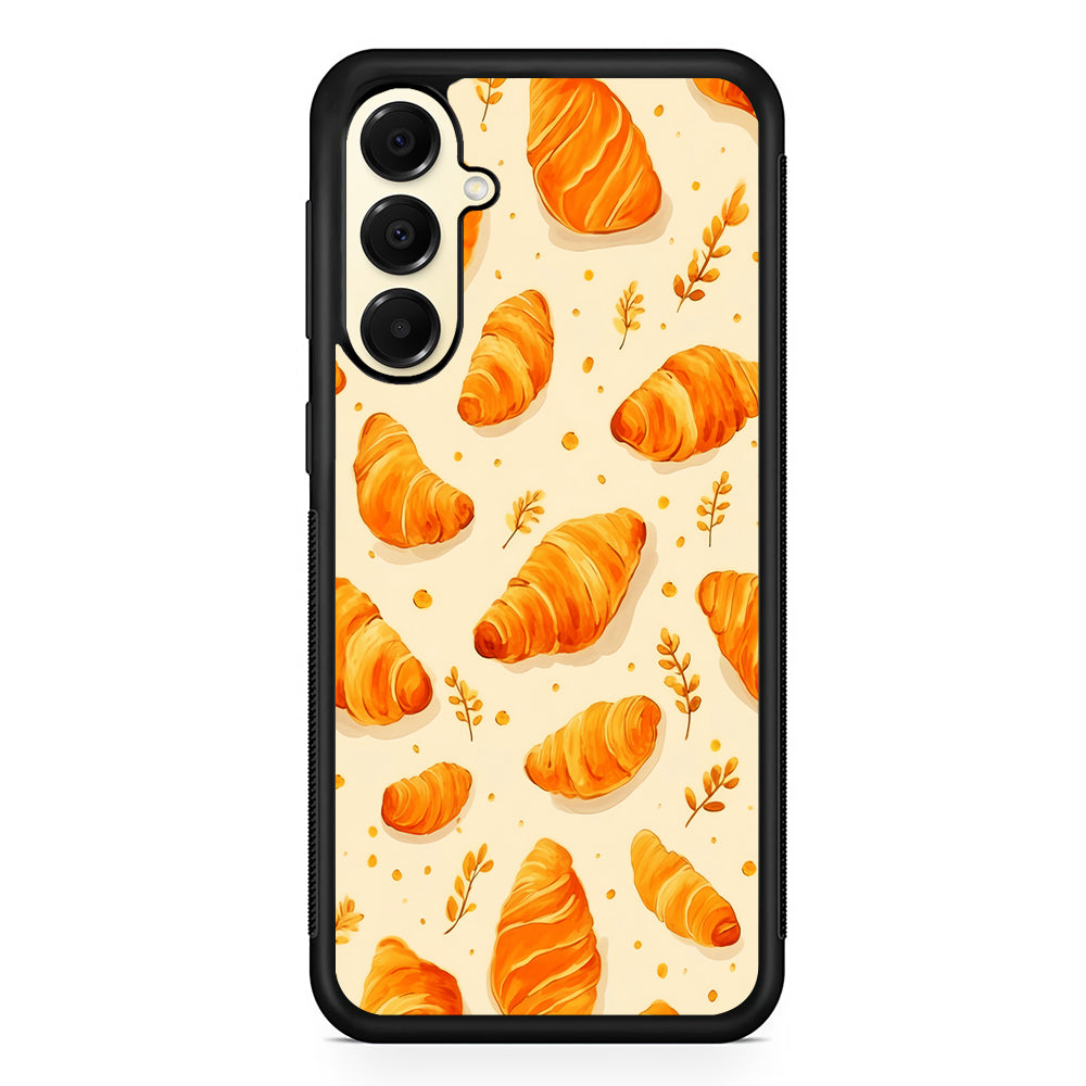 Croissant Dessert Pattern Samsung Galaxy A16 Case | Slim Rubber Samsung Galaxy A16 Case