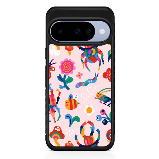 Bug Cartoon Aesthetic Google Pixel 10 Case | Google Pixel 10 Rubber Protective Case