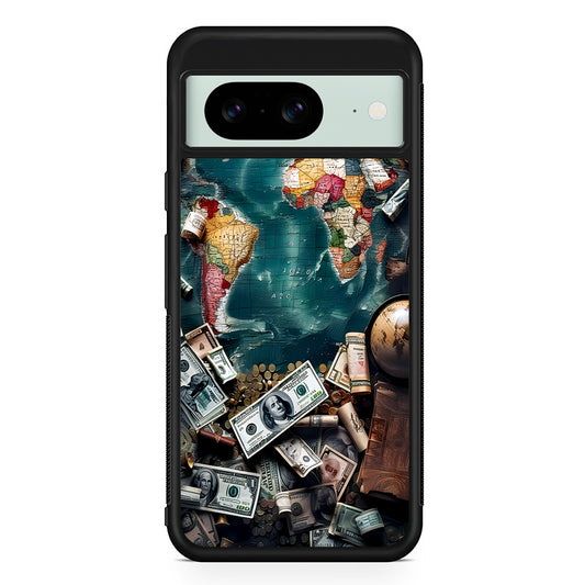 Money on The Map Travel Google Pixel 8 Case | Durable Protective Cover for Google Pixel 8