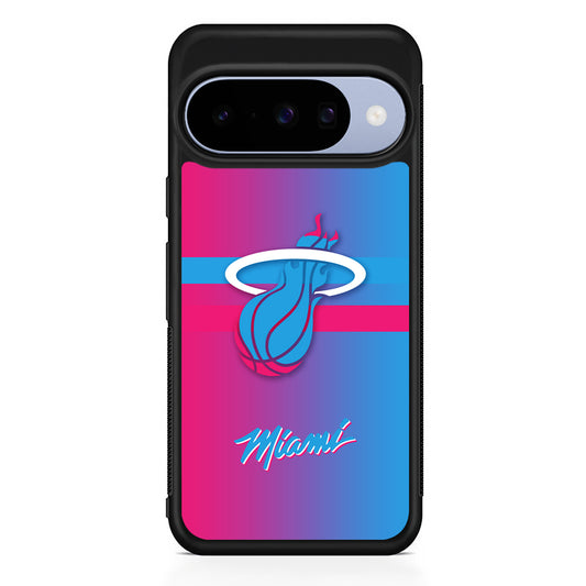 NBA Miami Heat Spectrum Google Pixel 10 Case | Google Pixel 10 Rubber Protective Case