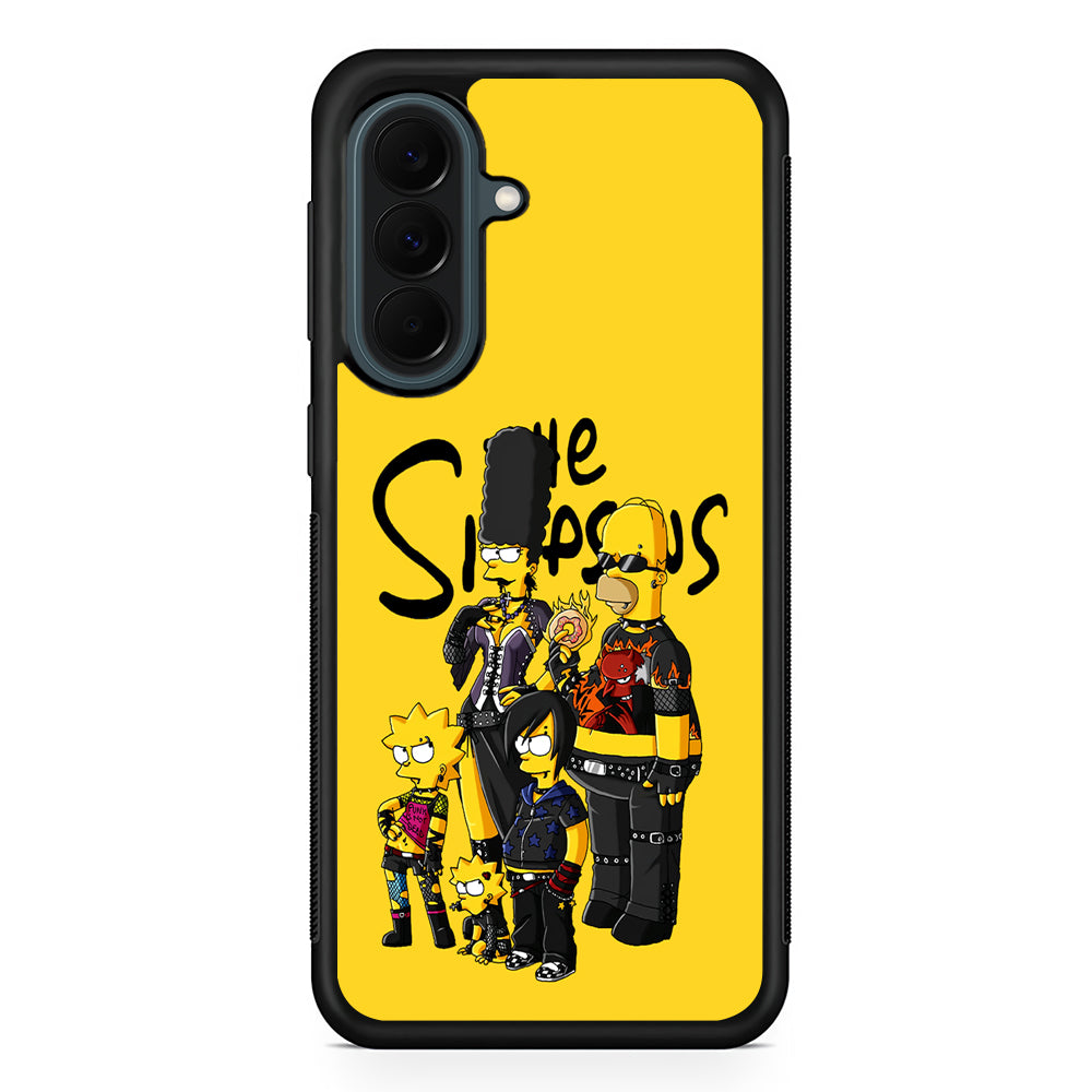 Simpsons Rock n' Roll Family Samsung Galaxy A37 Case | Samsung Galaxy A37 Rubber Phone Case