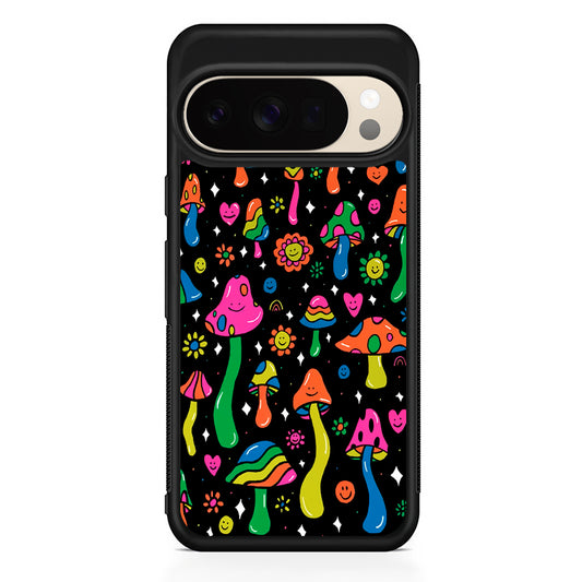 Various Mushrooms Smile Colorful Google Pixel 10 Pro XL Case | Slim Google Pixel 10 Pro XL Protective Case