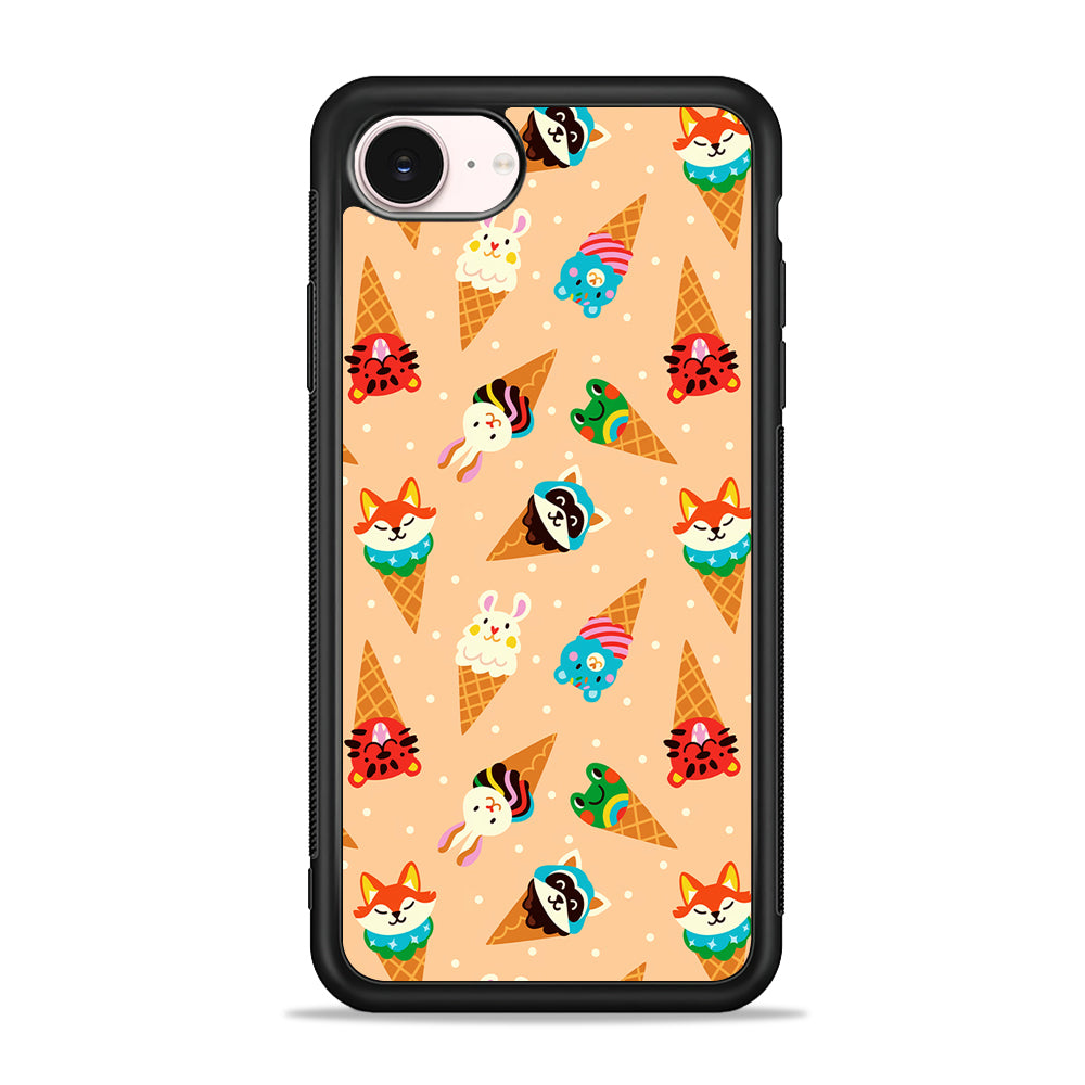 Cartoon Ice Cream Cones iPhone 17e Case - Silicone Case