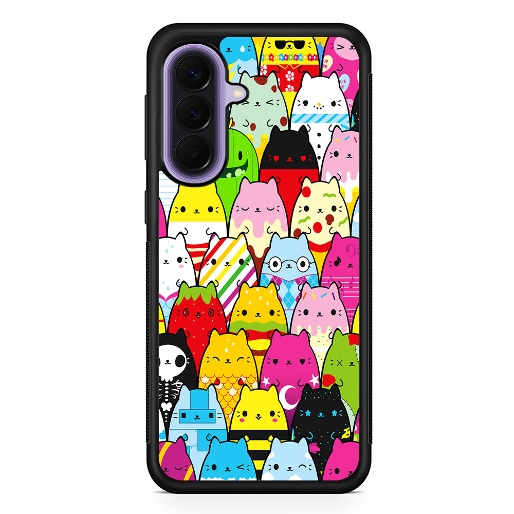 Various Cats Cartoon Samsung Galaxy A57 Case | Slim Samsung Galaxy A57 Rubber Case