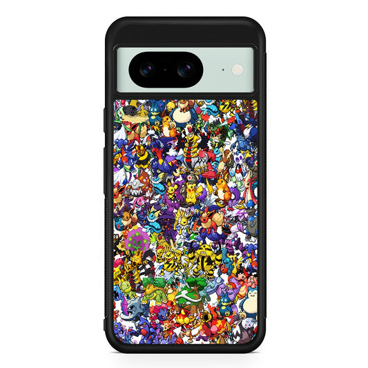 Pokemon All Characters Google Pixel 8 Case | Durable Protective Cover for Google Pixel 8