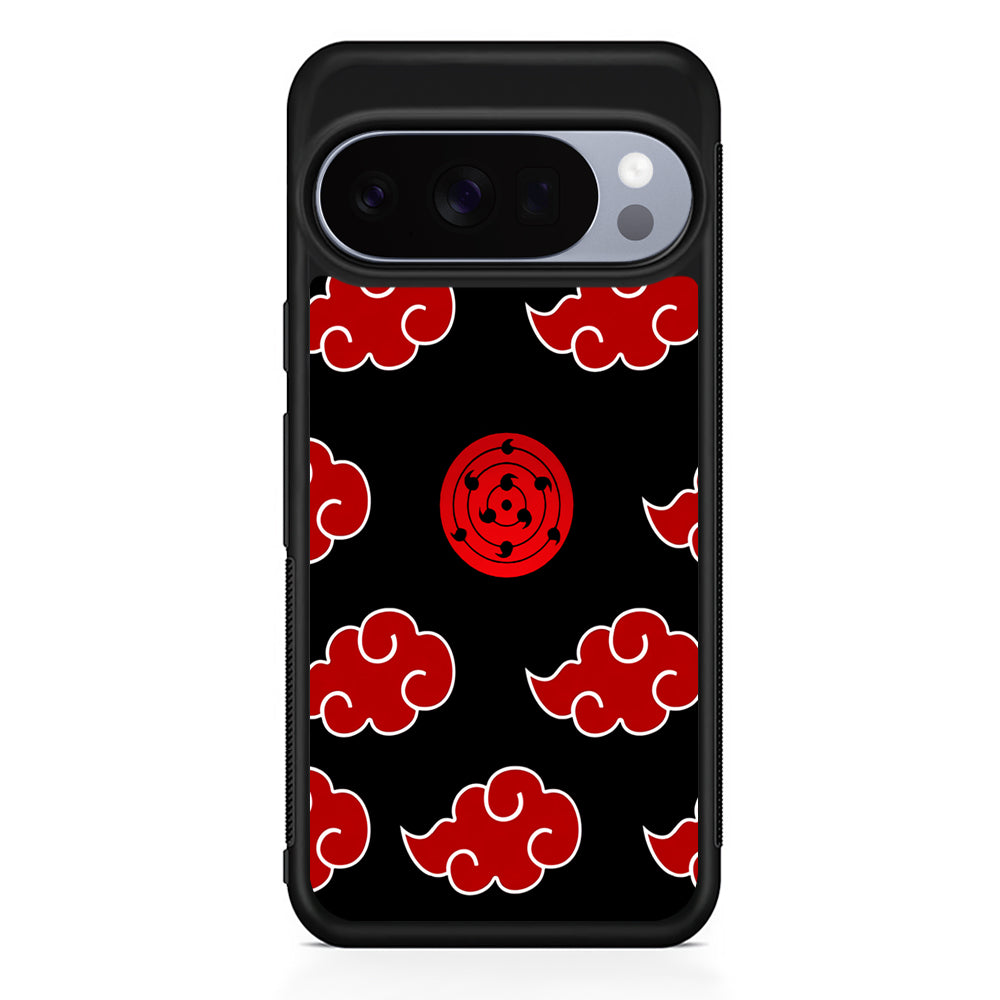 Sharingan and Akatsuki Naruto Google Pixel 10 Pro Case | Slim Google Pixel 10 Pro Rubber Case