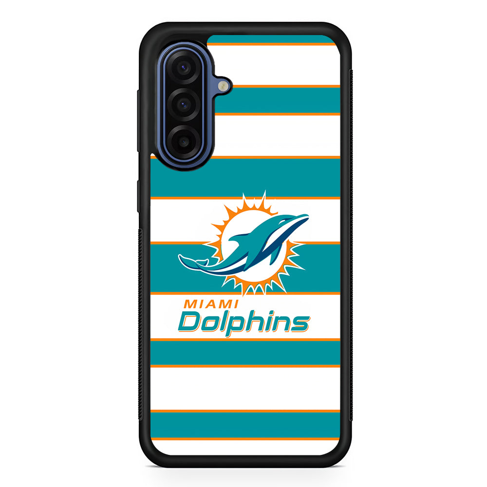 NFL Miami Dolphins White Stripe Samsung Galaxy A17 Case | Slim Protective Phone Cover