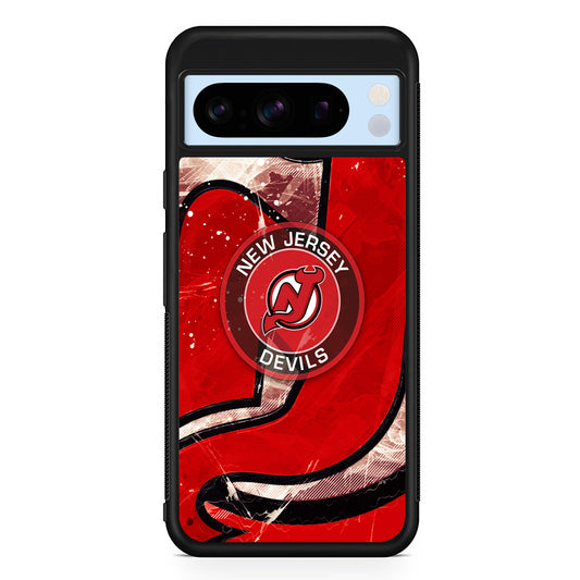 NHL New Jersey Devils The Red Google Pixel 8 Pro Case | Slim Rubber Case for Google Pixel 8 Pro