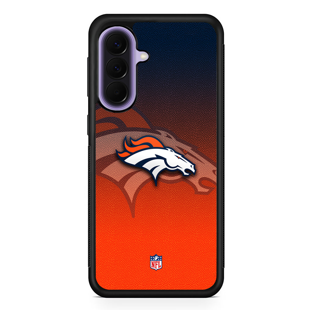 NFL Denver Broncos Gradation Color Samsung Galaxy A57 Case | Slim Samsung Galaxy A57 Rubber Case
