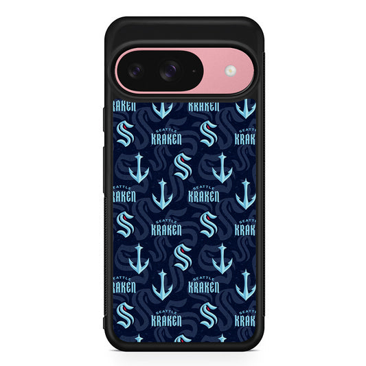 NHL Seattle Kraken Pattern Google Pixel 9 Case | Google Pixel 9 Protective Rubber Case