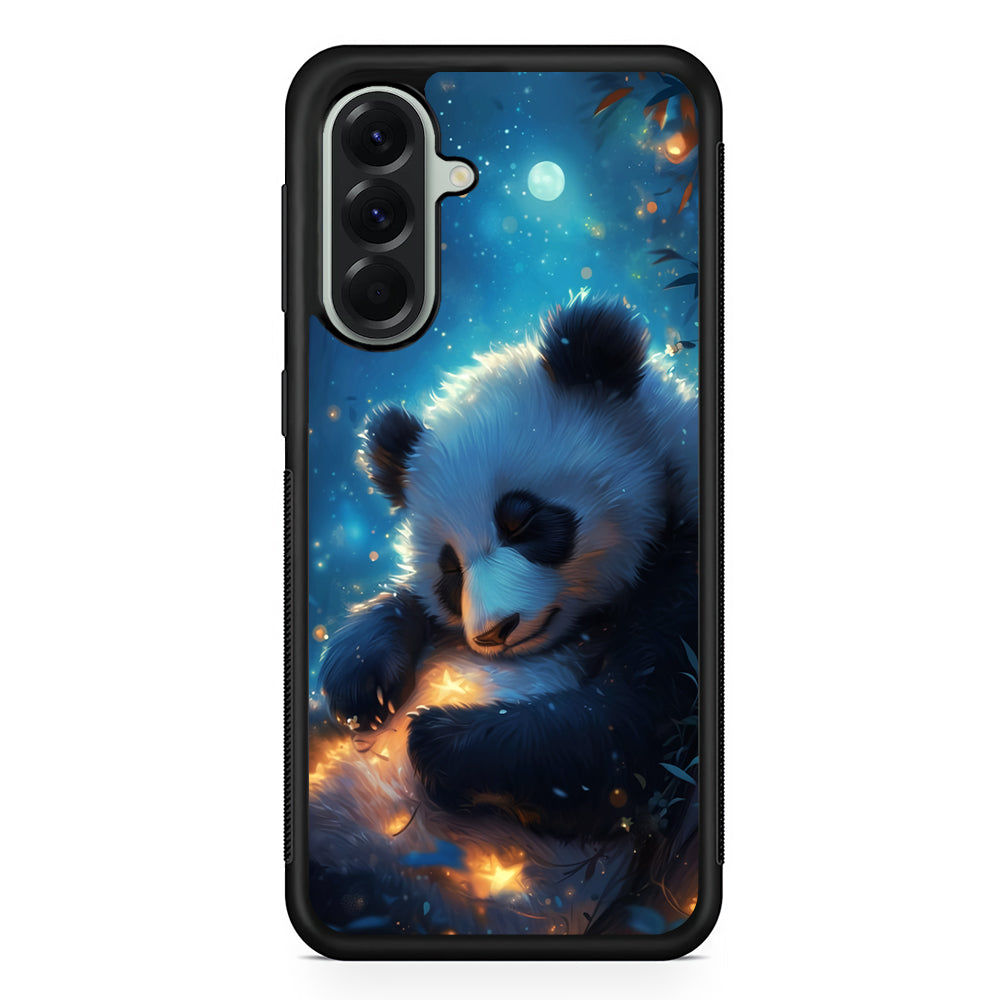 Cute Panda is Sleeping Samsung Galaxy A56 Case | Samsung Galaxy A56 Protective Rubber Case
