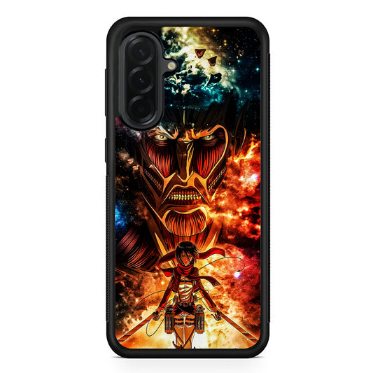 Attack on Titan Mikasa Art Samsung Galaxy A36 Case | Protective Rubber Cover