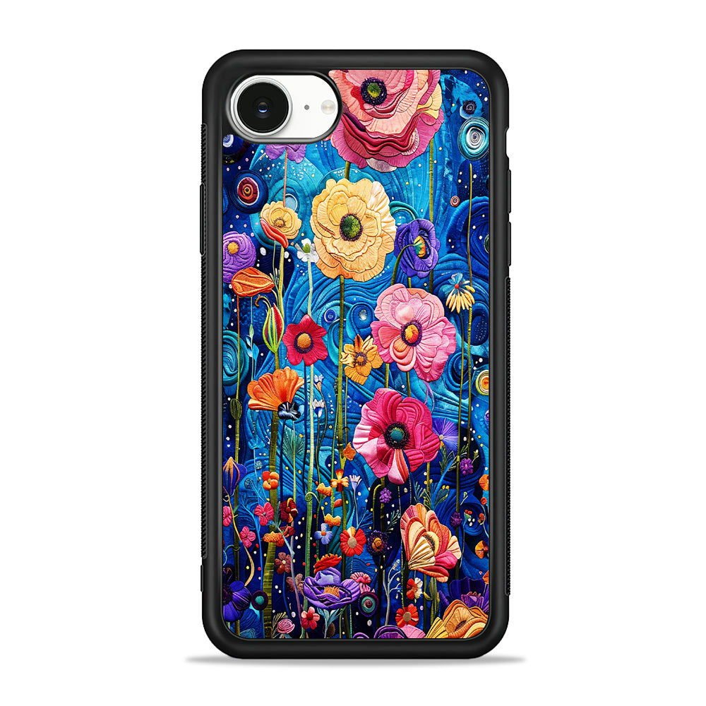 Painting of Flowers with a Blue Sky iPhone 16e Case | Protective Phone Cover