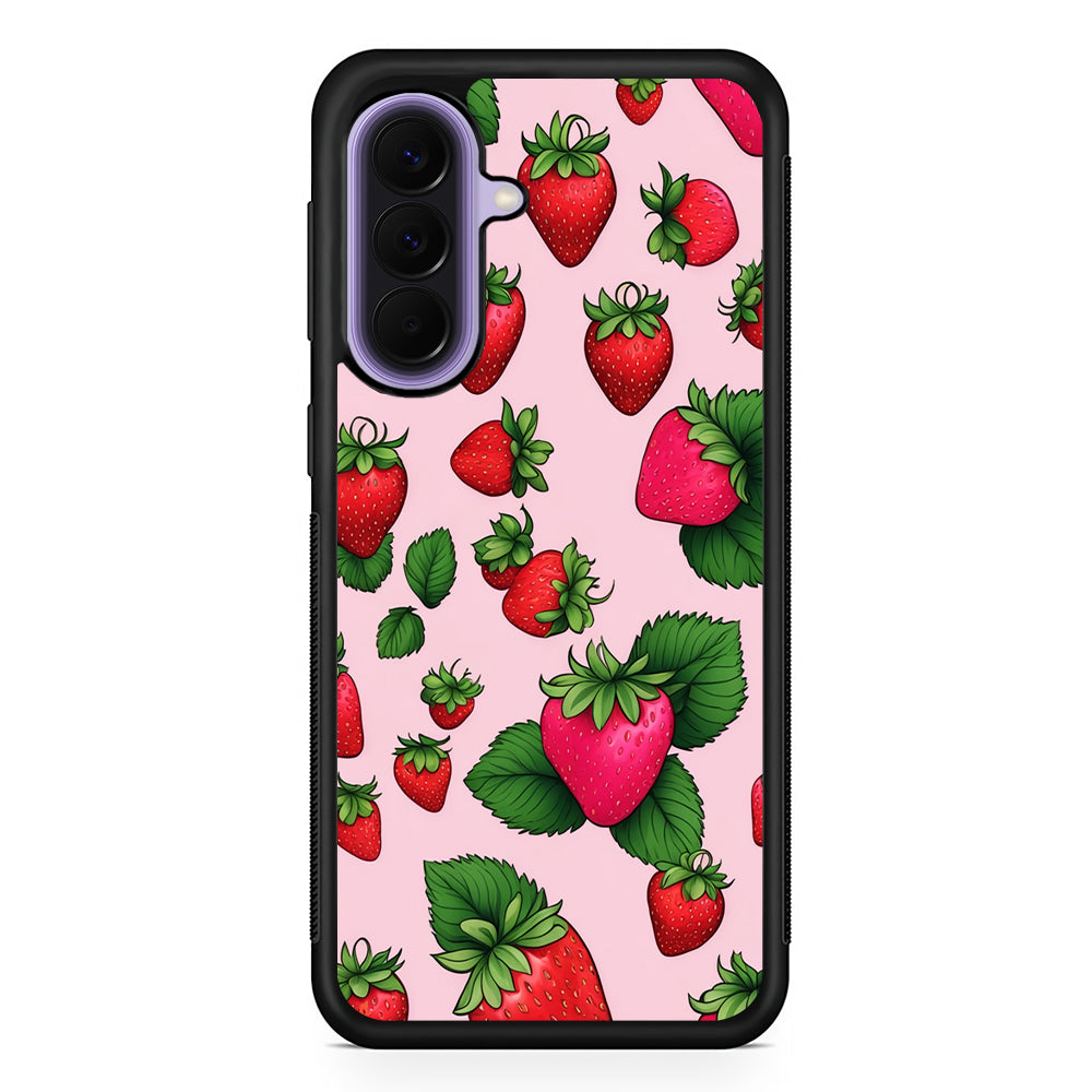 Strawberry Summer Fruit Samsung Galaxy A57 Case | Slim Samsung Galaxy A57 Rubber Case