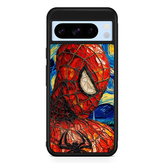 Spiderman Starry Night Google Pixel 8 Pro Case | Slim Rubber Case for Google Pixel 8 Pro