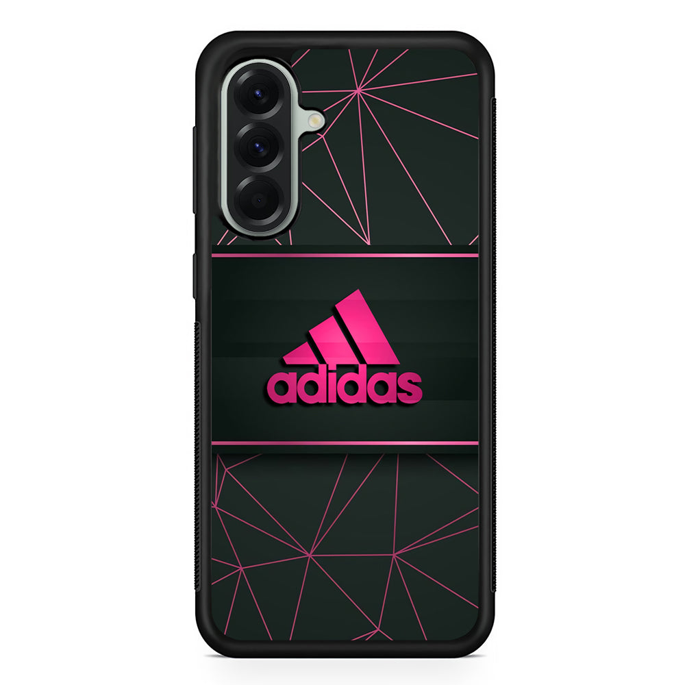 Adidas Pink Web Samsung Galaxy A56 Case | Samsung Galaxy A56 Rubber Protective Case