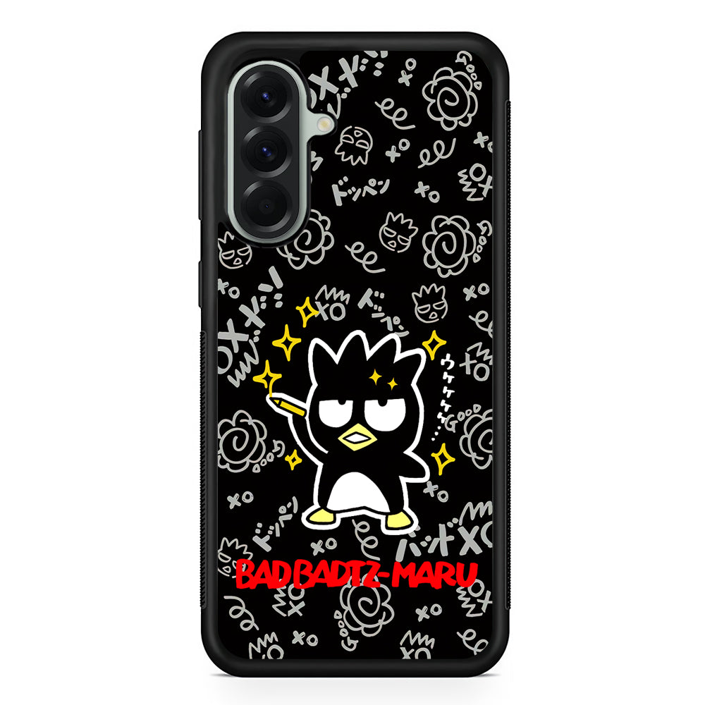 Badtz Maru Sanrio Black Samsung Galaxy A56 Case | Samsung Galaxy A56 Protective Rubber Case