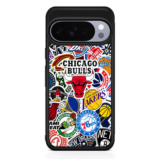Collection of NBA Club logos Google Pixel 10 Pro Case | Slim Google Pixel 10 Pro Rubber Case