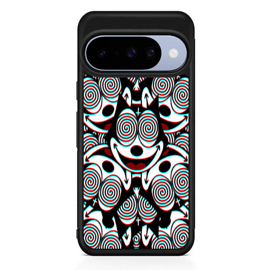 Felix The Cat Hypnotic Google Pixel 10 Case | Google Pixel 10 Rubber Protective Case