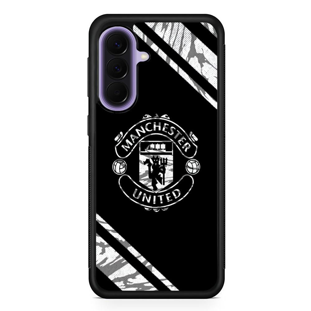 Manchester United Black Emblem Samsung Galaxy A57 Case | Slim Samsung Galaxy A57 Rubber Case