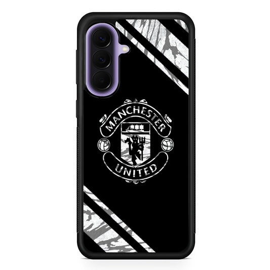 Manchester United Black Emblem Samsung Galaxy A57 Case | Slim Samsung Galaxy A57 Rubber Case