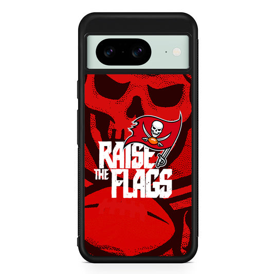 NFL Tampa Bay Buccaneers Flags Google Pixel 8 Case | Durable Protective Cover for Google Pixel 8