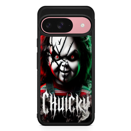Chucky Doll Scary Face Google Pixel 9 Case | Google Pixel 9 Protective Rubber Case