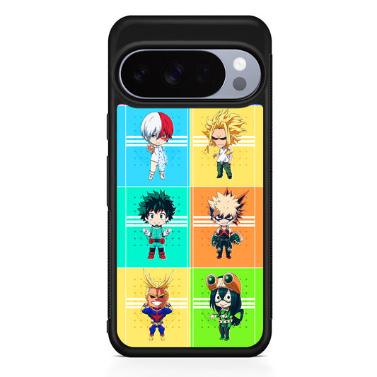 My Hero Academia Characters Chibi Google Pixel 10 Pro Case | Slim Google Pixel 10 Pro Rubber Case