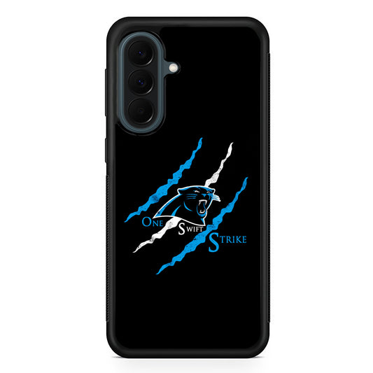 NFL Carolina Panthers Strike Samsung Galaxy A37 Case | Samsung Galaxy A37 Rubber Phone Case