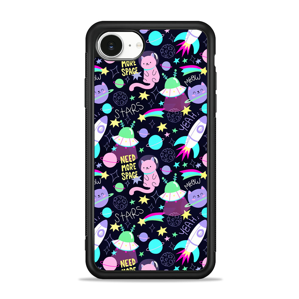 Astronauts Rockets Cat iPhone 16e Case | Protective Phone Cover
