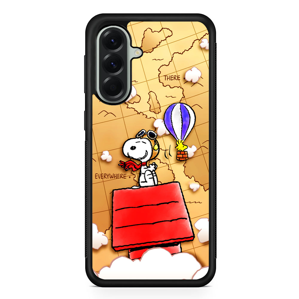 Snoopy Journey Around The World Samsung Galaxy A56 Case | Samsung Galaxy A56 Protective Rubber Case