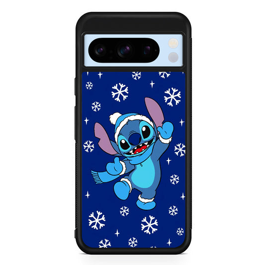 Stitch Navy Winter Google Pixel 8 Pro Case | Slim Rubber Case for Google Pixel 8 Pro