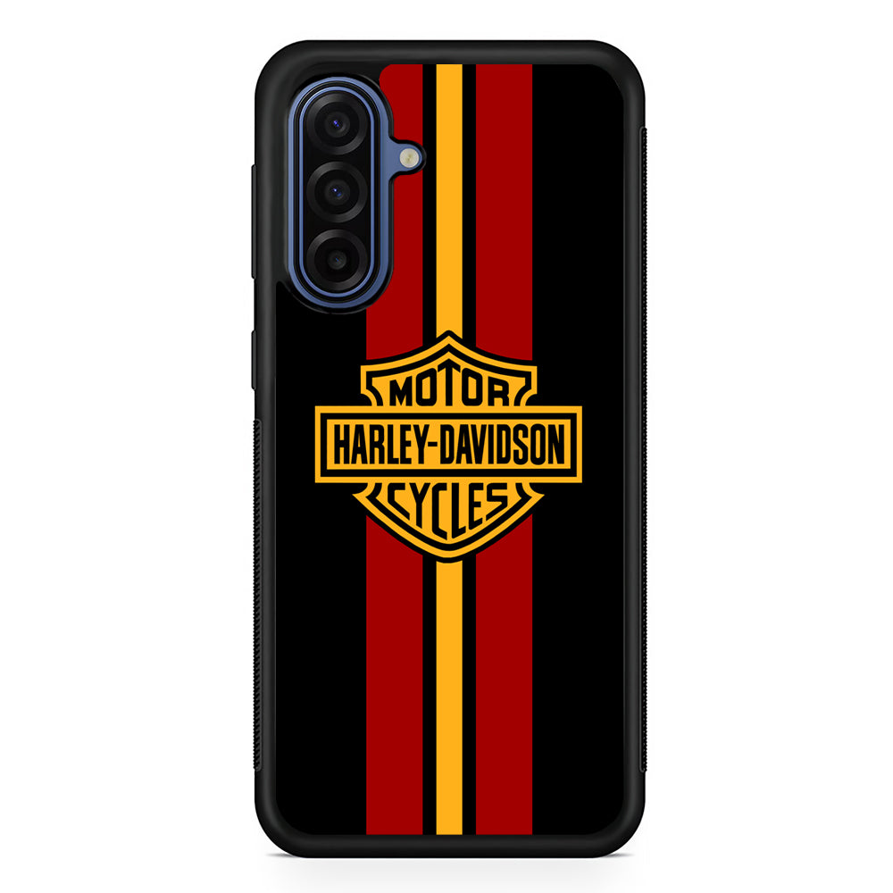 Harley Davidson Red Stripe Emblem Samsung Galaxy A17 Case | Samsung Galaxy A17 Protective Rubber Case
