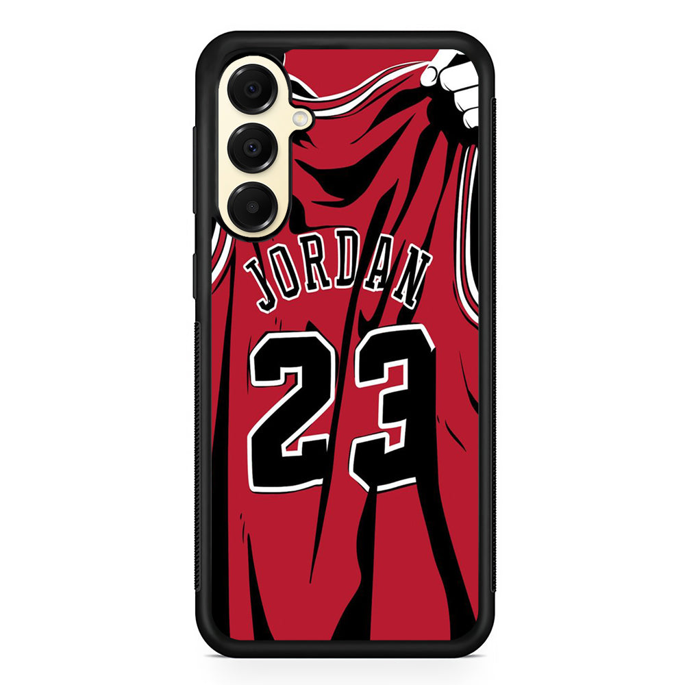 Jordan Red Basket Jersey Samsung Galaxy A16 Case | Slim Rubber Case for Samsung Galaxy A16