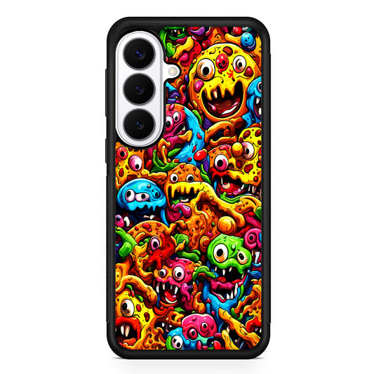 Colorful Monster Doodle Pizza Samsung Galaxy S26 Plus Case | Slim Protective Cover for Samsung Galaxy S26 Plus