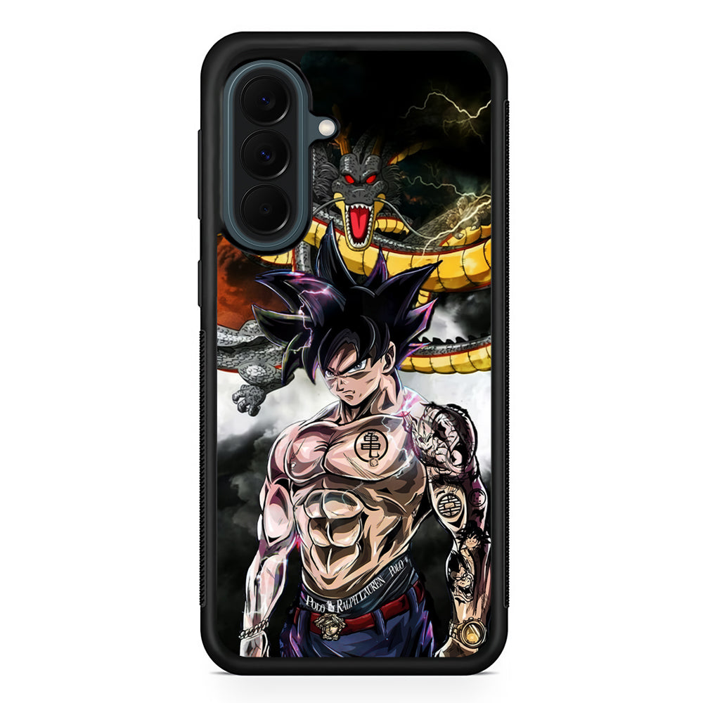 Goku X Shenron Dragon Ball Z Samsung Galaxy A37 Case | Samsung Galaxy A37 Rubber Phone Case