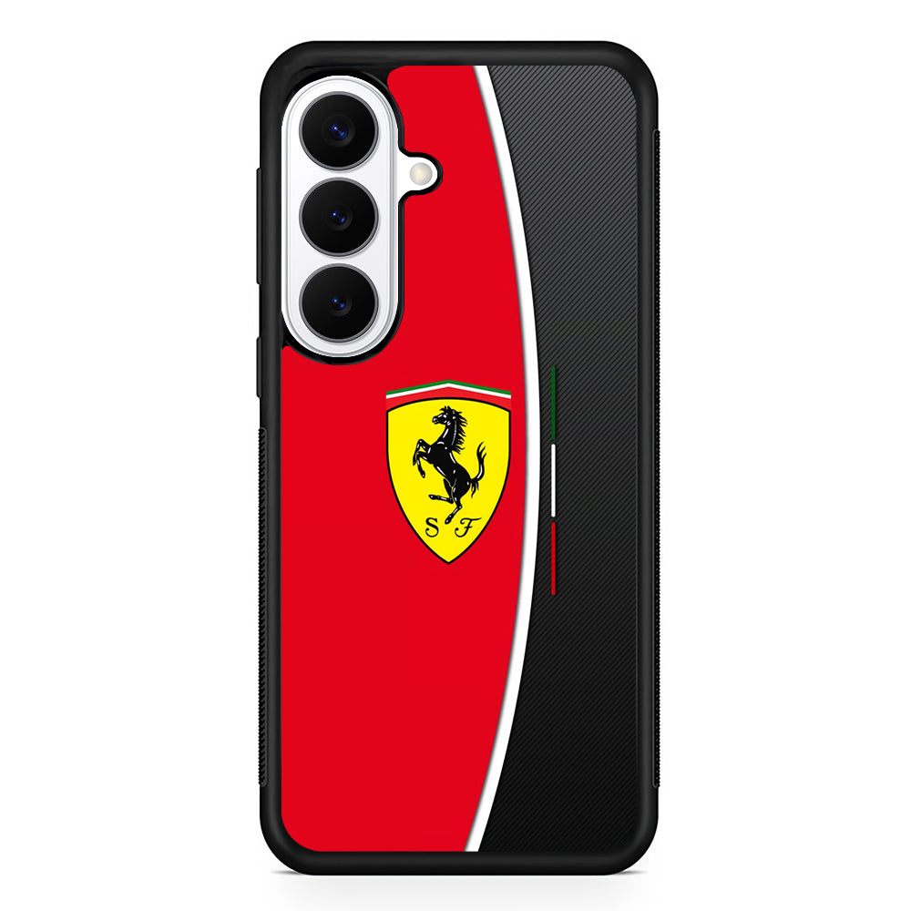 Ferrari Emblem Black Red Samsung Galaxy S26 Plus Case | Lightweight Protective Cover for Galaxy S26 Plus