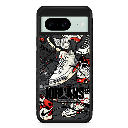 Air Jordan Play and Enjoy The Game Google Pixel 8 Case | Durable Protective Cover for Google Pixel 8