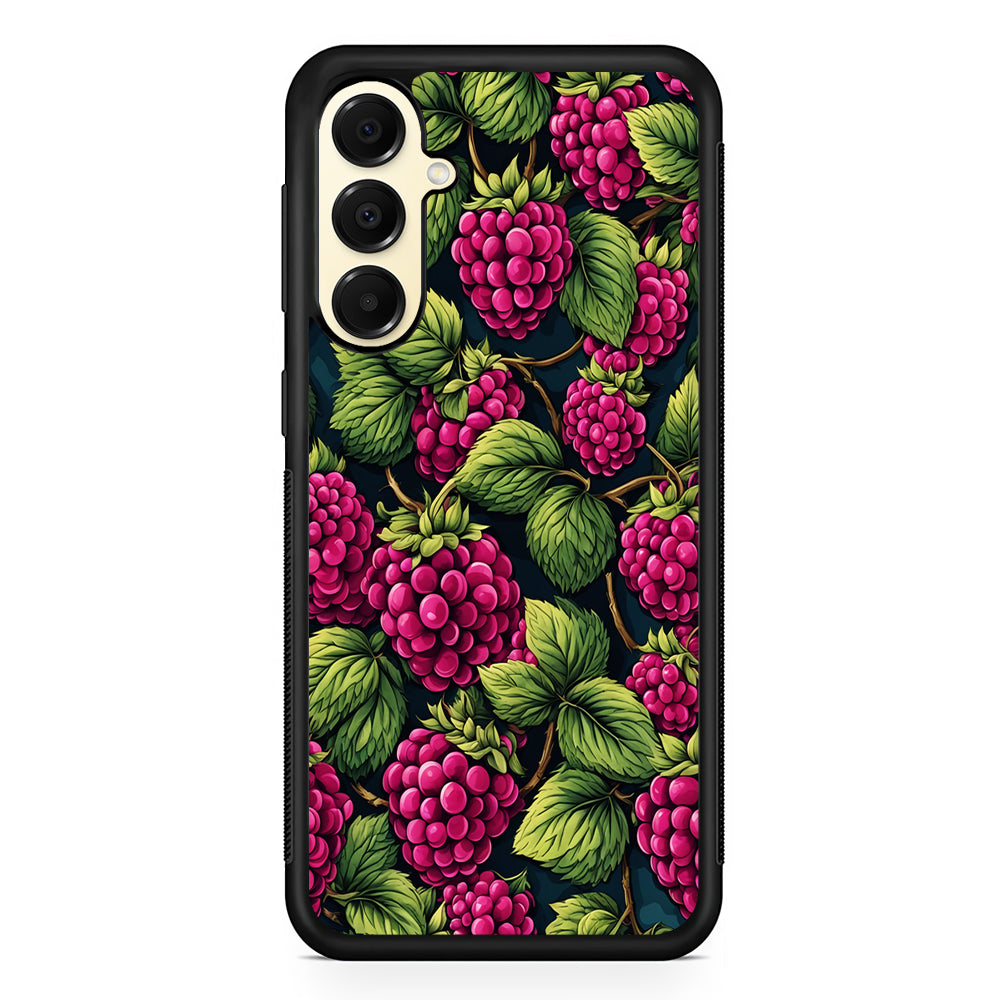Raspberry Fresh Tropical Fruit Samsung Galaxy A16 Case | Slim Rubber Samsung Galaxy A16 Case