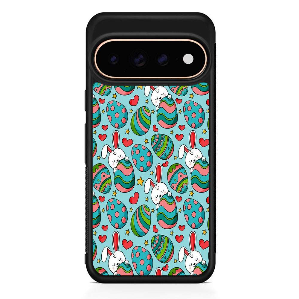 Easter Eggs and Rabbits Pattern Google Pixel 11 Pro Case - Stylish Protective Phone Case