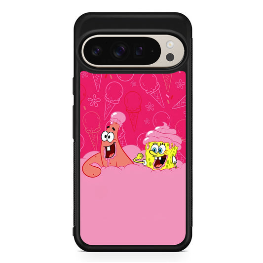 Spongebob and Patrick Eating Ice Cream Google Pixel 9 Pro Case | Slim Protective Cover