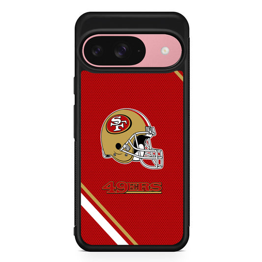 NFL San Francisco 49ers Helmet Google Pixel 9 Case | Google Pixel 9 Protective Rubber Case