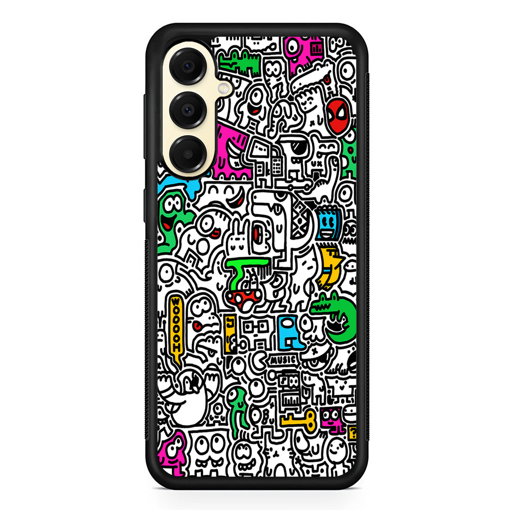 Graffiti Doodle Drawings Art Samsung Galaxy A16 Case | Slim Rubber Samsung Galaxy A16 Case