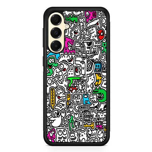 Graffiti Doodle Drawings Art Samsung Galaxy A16 Case | Slim Rubber Samsung Galaxy A16 Case