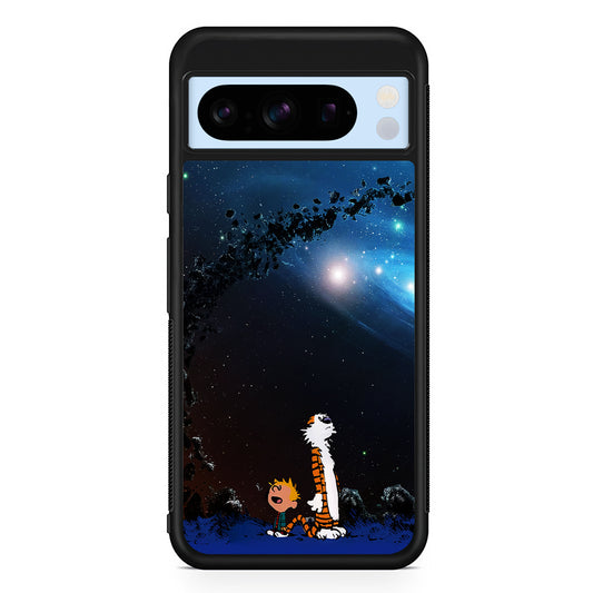 Calvin and Hobbes Galaxy Google Pixel 8 Pro Case | Slim Rubber Case for Google Pixel 8 Pro