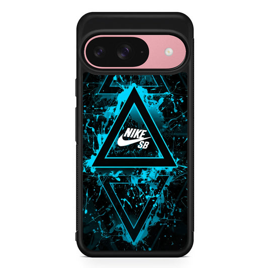 Nike Blue Paint Triangle Google Pixel 9 Case | Durable Google Pixel 9 Cover