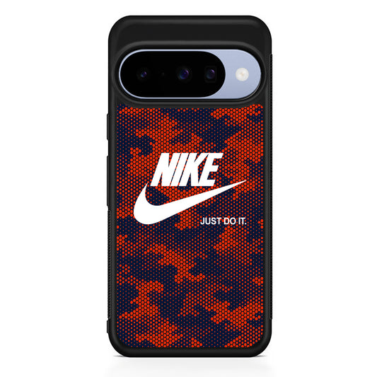 Nike Vibes Camo Hexagon Google Pixel 10 Case | Google Pixel 10 Rubber Protective Case