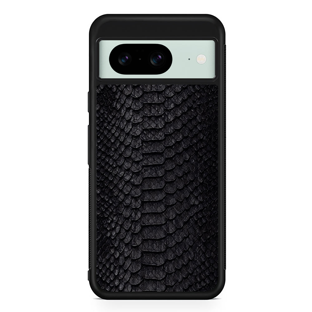 Black Snake Skin Pattern Google Pixel 8 Case | Durable Protective Cover for Google Pixel 8