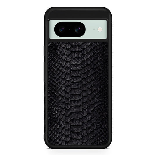 Black Snake Skin Pattern Google Pixel 8 Case | Durable Protective Cover for Google Pixel 8